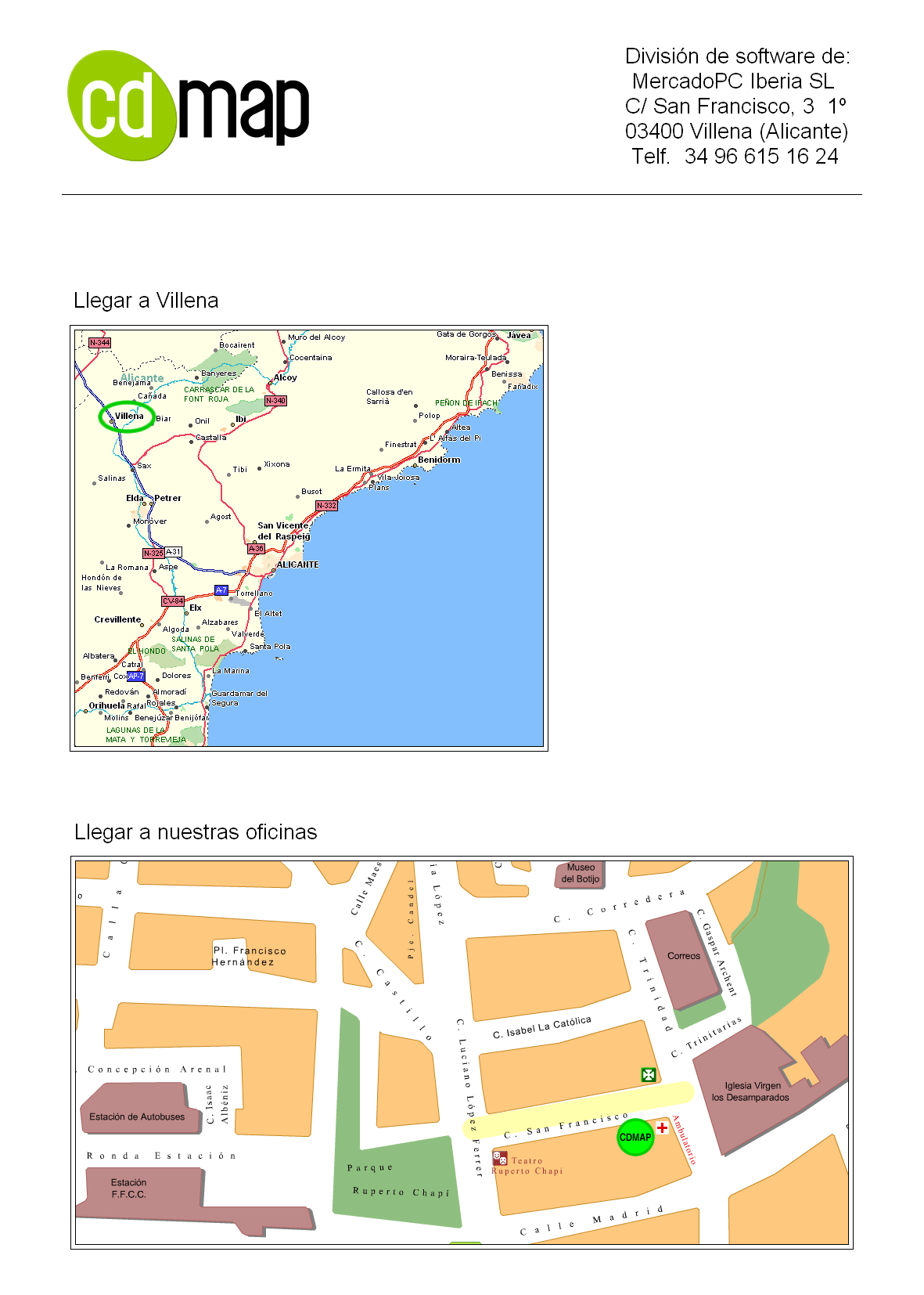 Mapa y callejero para llegar a CDMAP Consultores