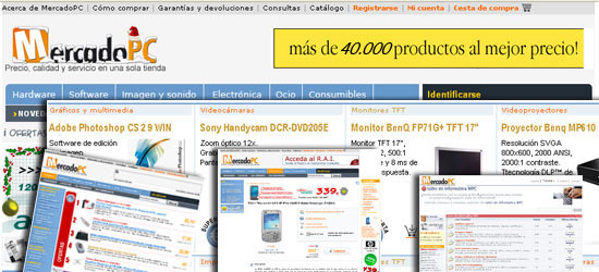 Tienda online de productos informticos MercadoPC.com