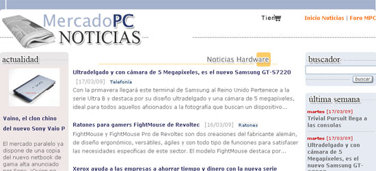 Portal de noticias del sector informático y de las nuevas tecnologías